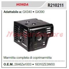 HONDA Schalldämpfer Schalldämpfer Motor Grubber GX340 390 R210211 | NewgardenAgri.com