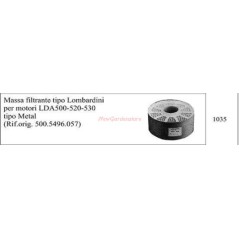 Filter masses type LOMBARDINI for LDA 500 520 530 motor cultivator 1035 | NewgardenAgri.com