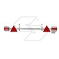 Barra posteriore porta luci regolabile NEWGARDENSTORE  trattore agricolo A28406