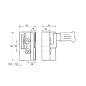 Lock without safety catch left side for agricultural tractor