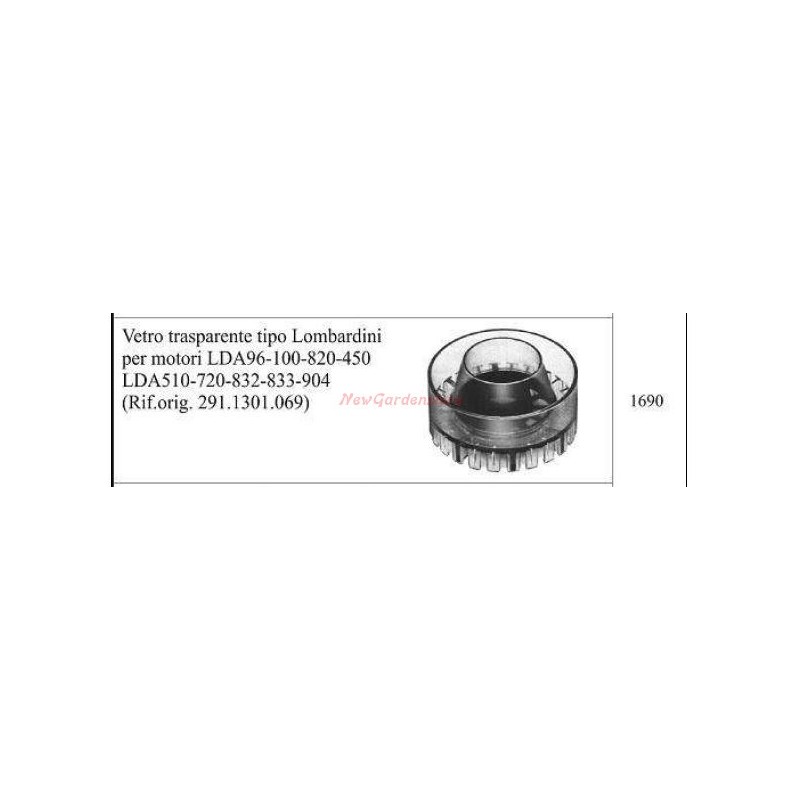 LOMBARDINI Klarglas für Motorgrubber LDA96 Motoren 100 820 1690