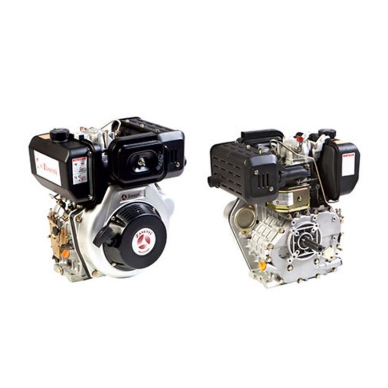 Motor completo con ZANETTI DIESEL ZDM86L3V motor cultivador cilíndrico de arranque manual.