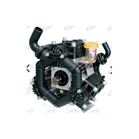 Polypropylene pump with 3 diaphragms semi-hydraulic piston for irrigation 91553 | NewgardenAgri.com