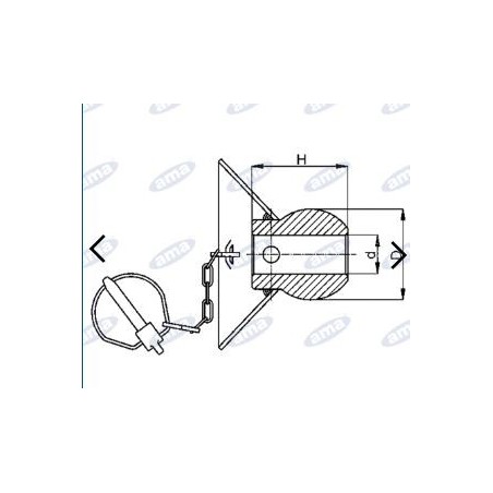 Steering cone for agricultural tractors 3rd/3rd category 01452