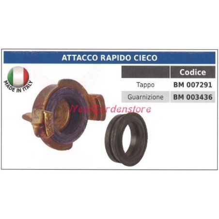 Capuchon et joint Raccord rapide aveugle UNIVERSAL pulvérisation 007291 | NewgardenAgri.com