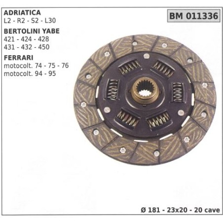 Disque d'embrayage pour ADRIATICA BERTOLINI YABE FERRARI 011336 | NewgardenAgri.com