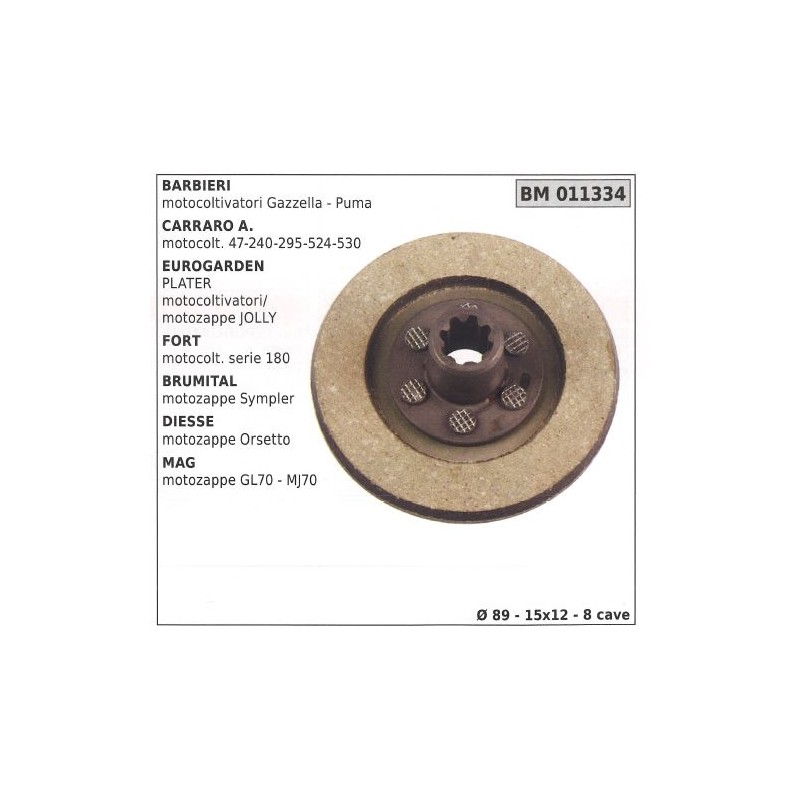 Disque d'embrayage pour BARBIERI BRUMITAL EUROGARDEN 011334