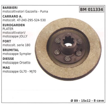 Disque d'embrayage pour BARBIERI BRUMITAL EUROGARDEN 011334 | NewgardenAgri.com