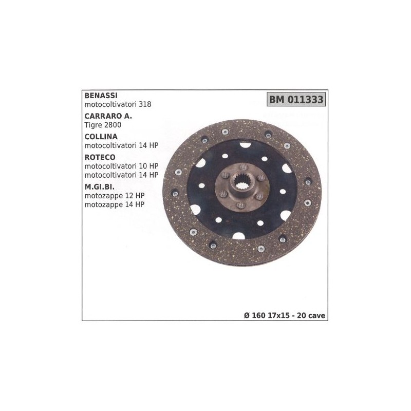 Disco frizione per BENASSI CARRARO A. COLLINA ROTECO M.GI.BI 011333