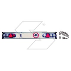 Pare-chocs arrière feux leds remorque agricole longueur 2150 mm | NewgardenAgri.com