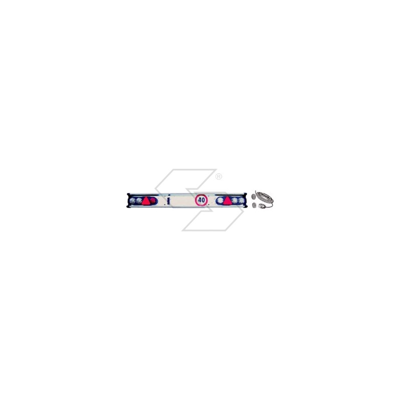 Pare-chocs arrière feux leds remorque agricole longueur 2150 mm