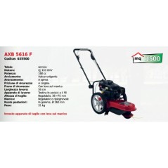 ATTILA AXB5616F débroussailleuse sur roues avec tête de brosse 4 fils 160 cc | NewgardenAgri.com