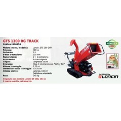 Professional tracked biochipper GTM GTS 1300 RG TRACK cutting diameter 10 cm | NewgardenAgri.com