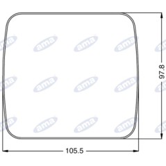 Rücklicht rechts oder links led 104x97x35mm Traktor-Arbeitsmaschine 12-24V E4 | NewgardenAgri.com
