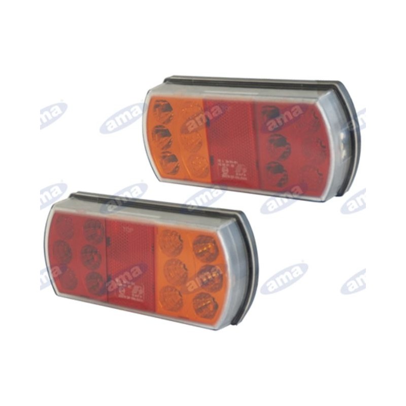 Left rear light Led 165x80x35mm tractor machine 12-24V