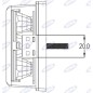 Left rear light Led 165x80x35mm tractor machine 12-24V