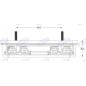 Left rear light Led 165x80x35mm tractor machine 12-24V