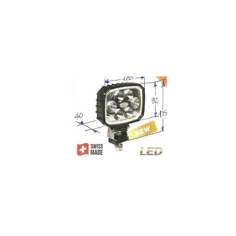Faro 6 leds 12-24V NEWGARDENSTORE 1500 lúmenes para tractor agrícola