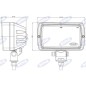 Halogen-Arbeitsscheinwerfer 168x100mm Traktor Landmaschine mit Handgriff Schwenkbügel ABS Halogen-Arbeitsscheinwerfer 168x100mm Traktor Landmaschine mit Handgriff Schwenkbügel ABS