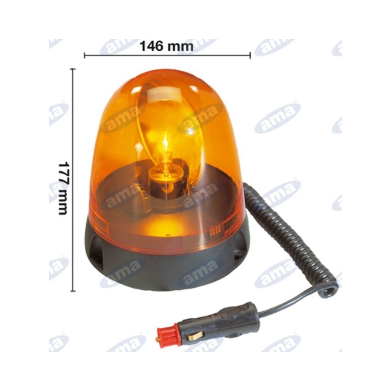 Beacon 12/24V magnetic base 177x146mm tractor self-propelled agricultural machine