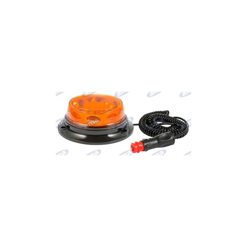 Led rotating beacon magnetic base h 77mm L 145mm self-propelled agricultural machine 12-24V