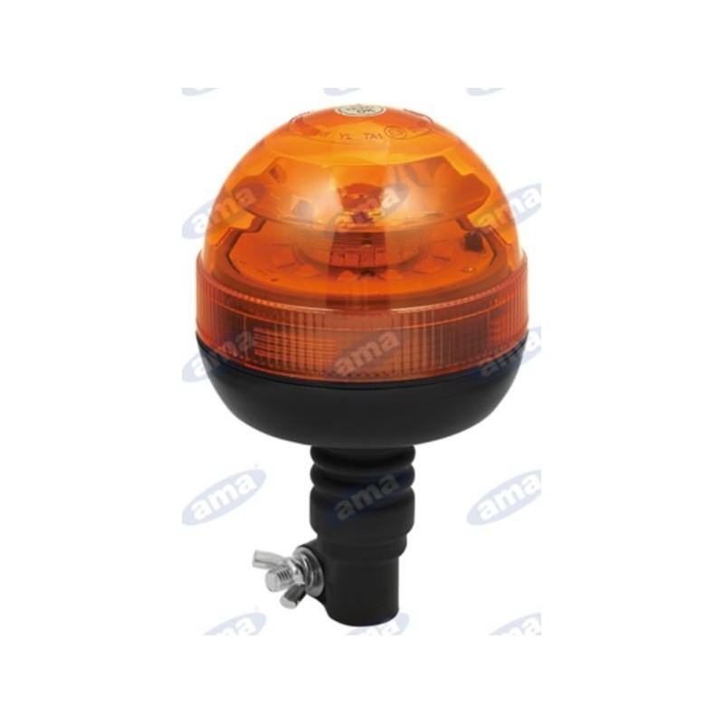 Faro giratorio LED 12-24V base flexible 209x127mm varilla fijación tractor agrícola