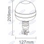 LED rotating beacon 12-24V flexible base 209x127mm rod attachment agricultural tractor
