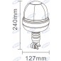 Baliza LED 12-24V base embudo flexible 240x127mm tractor máquina agrícola