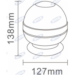 Baliza LED 12-24V base magnética 138x127mm máquina agrícola autopropulsada tractor | NewgardenAgri.com