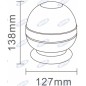 Baliza LED 12-24V base magnética 138x127mm máquina agrícola autopropulsada tractor
