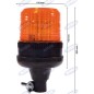 Led-Leuchte 12-80V flexibler Trichterfuß 203x116mm Traktor Selbstfahrende Maschine