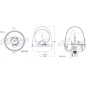 Beacon series ONE 12/24V funnel mount 196,5x146mm self-propelled agricultural machine