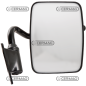 Left black CPL mirror with white glass FOR COMPATIBLE CABINS - 60544