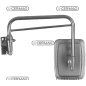 Espejo retrovisor derecho negro completo PARA CABINAS COMPATIBLES - 62717