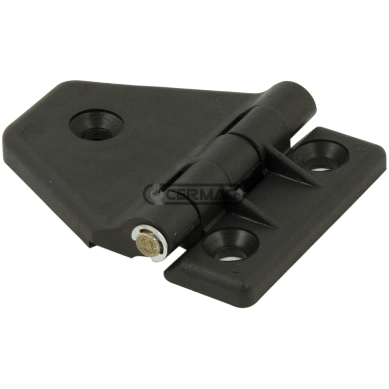 Cerniera in nylon per vetri con gommino e distanziale COMPATIBILE - 62084