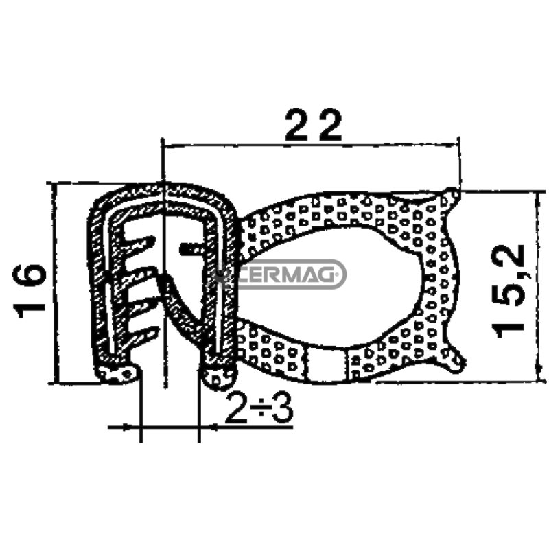 GUARNIZIONI PER CABINE COMPATIBILE - 62729