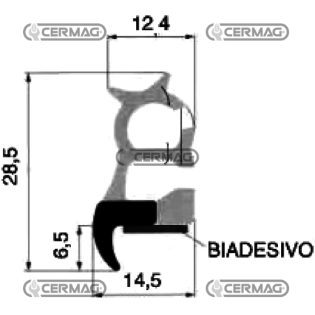 Guarnizione per cabina in rotoli da 25 mt COMPATIBILE - 65391 | NewgardenAgri.com