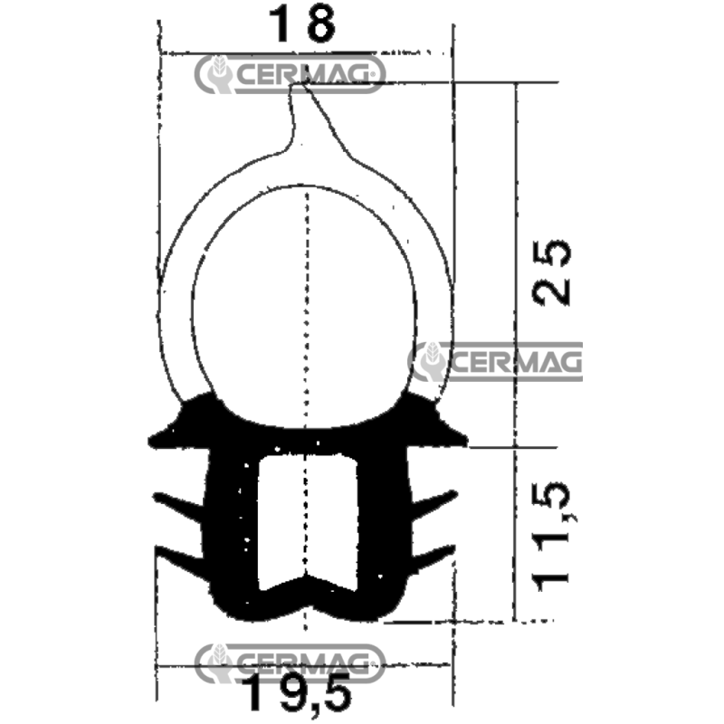 GUARNIZIONI PER CABINE COMPATIBILE - 62626