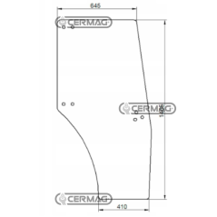 Vitre de porte droite COMPATIBLE - 000988210/10C | NewgardenAgri.com