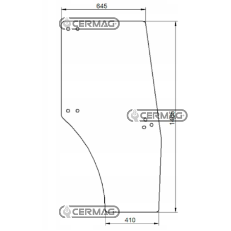 Vitre de porte droite COMPATIBLE - 000988210/10C | NewgardenAgri.com