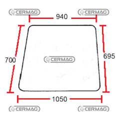 Vitre avant COMPATIBLE - 1668901M1C | NewgardenAgri.com