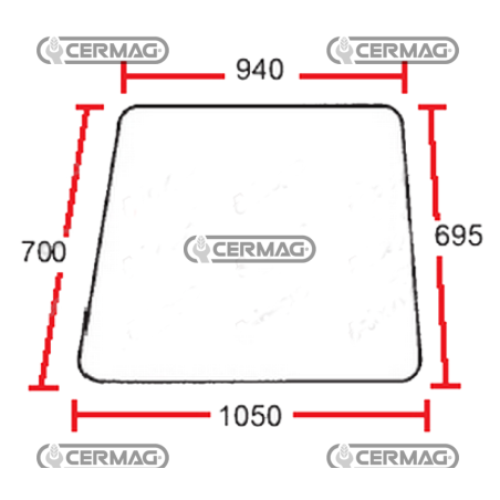 Vitre avant COMPATIBLE - 1668901M1C | NewgardenAgri.com
