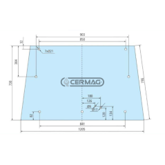 Vitre d'ouverture arrière COMPATIBLE LANDINI - 3306547M2C | NewgardenAgri.com