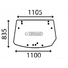 Cristal trasero COMPATIBLE LANDINI - 3665887M1C | NewgardenAgri.com