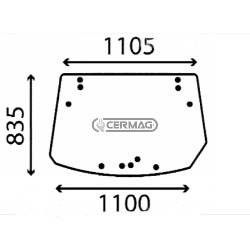 Vitre arrière COMPATIBLE LANDINI - 3665887M1C