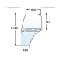 COMPATIBLE left door glass - 3665889M1C