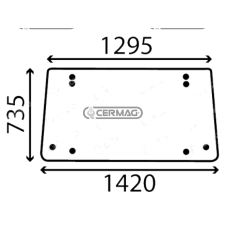 vitre de cabine pour CNH COMPATIBLE - 5129357C | NewgardenAgri.com