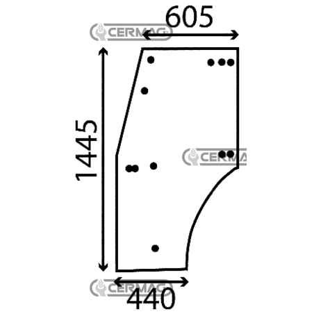 VETRO PORTIERA DX/SX LANDINI SERIE FRUTTETI 60F/L/V COMPATIBILE - LA3311779M91 | NewgardenAgri.com