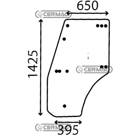 VITRE DE PORTE COMPATIBLE LANDINI ADVANTAGE SERIES DROITE/GAUCHE - LA3540165M1 | NewgardenAgri.com