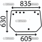 VITRE DE PORTE ARRIÈRE CABINE LANDINI SÉRIE LOCHMANN AVANTAGE / COMPATIBLE VIGNOBLES - LA3540175M1